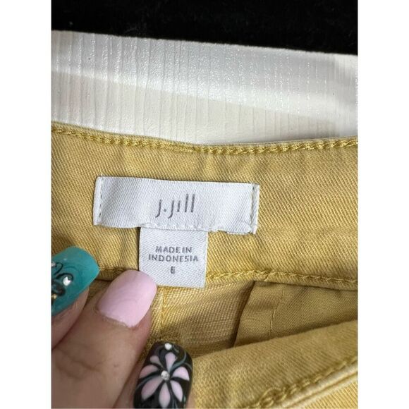 J. Jill Pants Womens Size 6 Mustard Yellow Chino Straight Leg Relaxed Casual - Picture 3 of 9